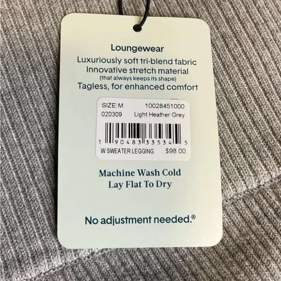 Tommy John Women’s Sweater Leggings Size Medium - Picture 3 of 3